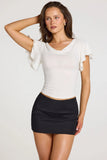 Modal Cowl Neck Top in White