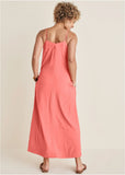 V Neck Maxi Dress Coral