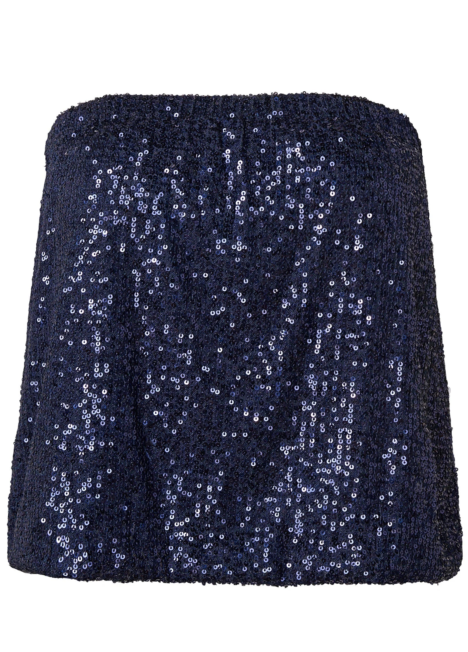 Sequin Tube Top Navy