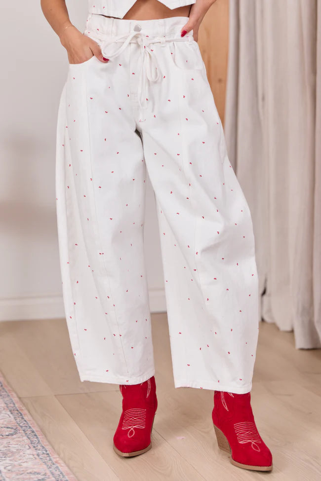 Eileen Bow Printed Barrel Jeans FINAL SALE