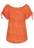 Off The Shoulder Blouse Orange Multi
