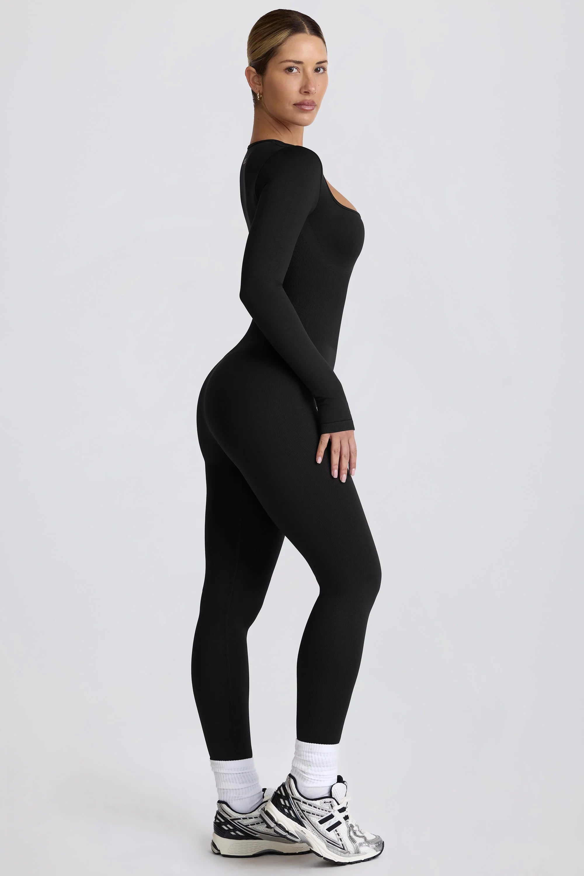 Super Sculpt Seamless Full Length Jumpsuit in Black