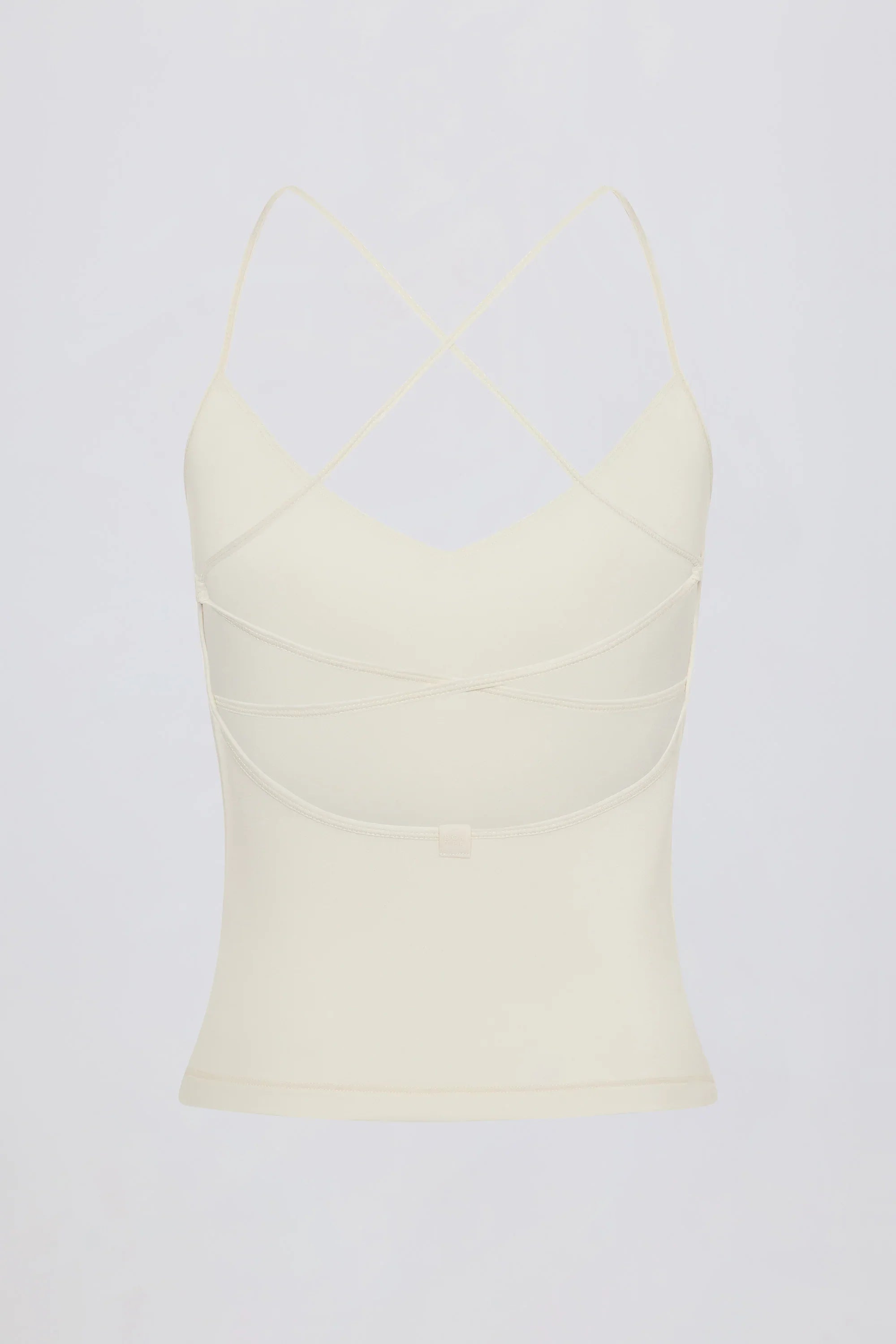 Cross Back Tank Top in Cream
