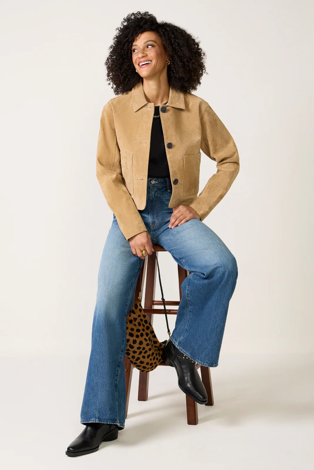 Crop Suede Jacket