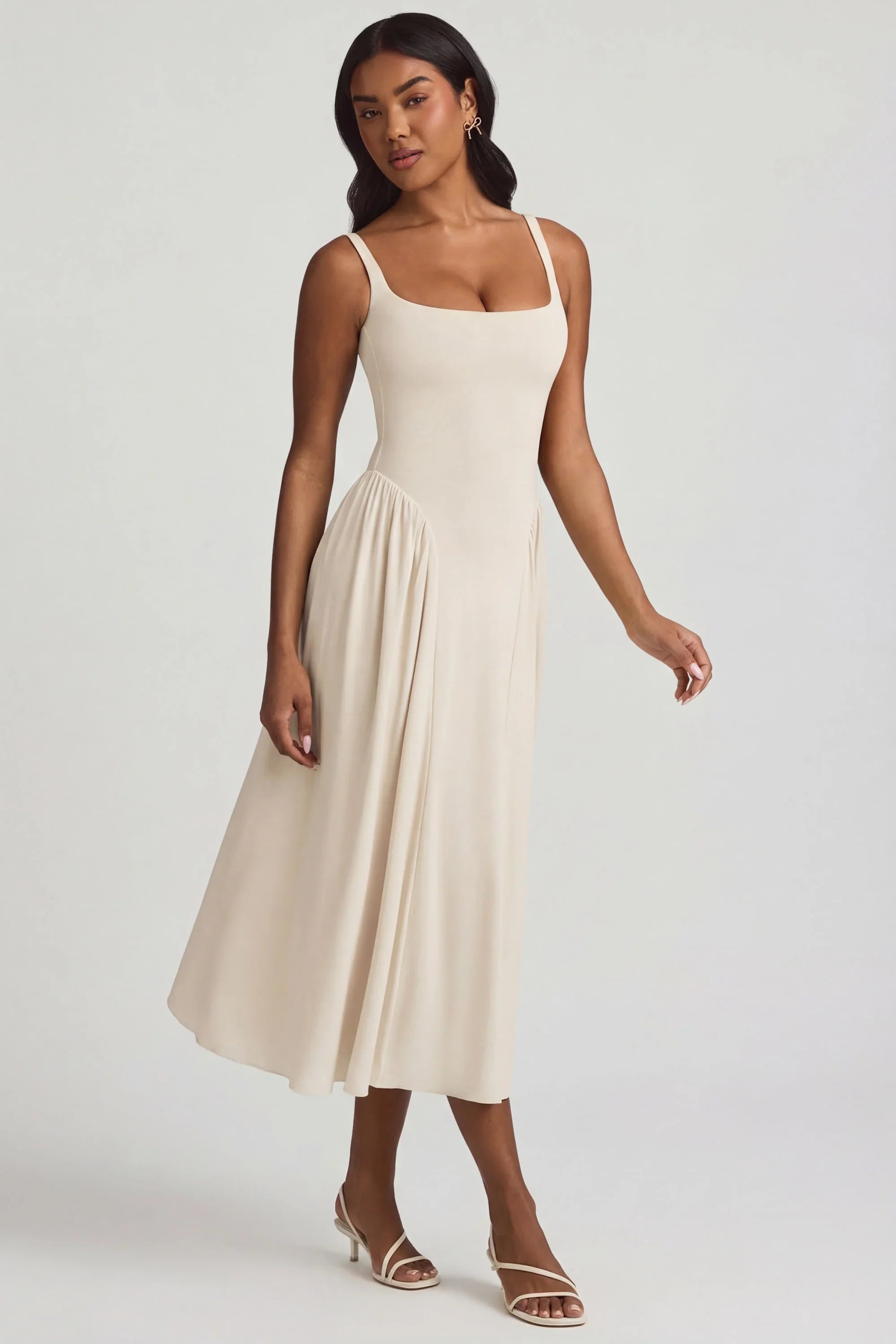 Modal A Line Midaxi Dress in Ivory