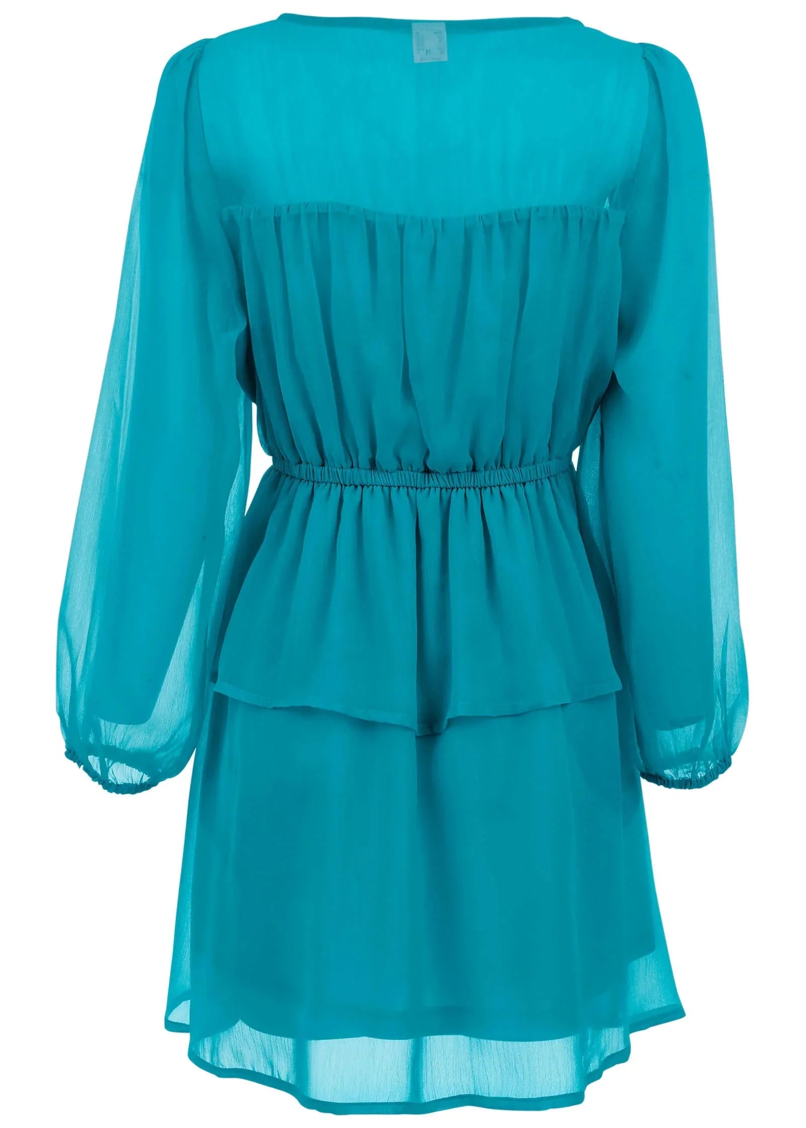 Sheer Beauty Mini Dress Teal