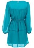 Sheer Beauty Mini Dress Teal
