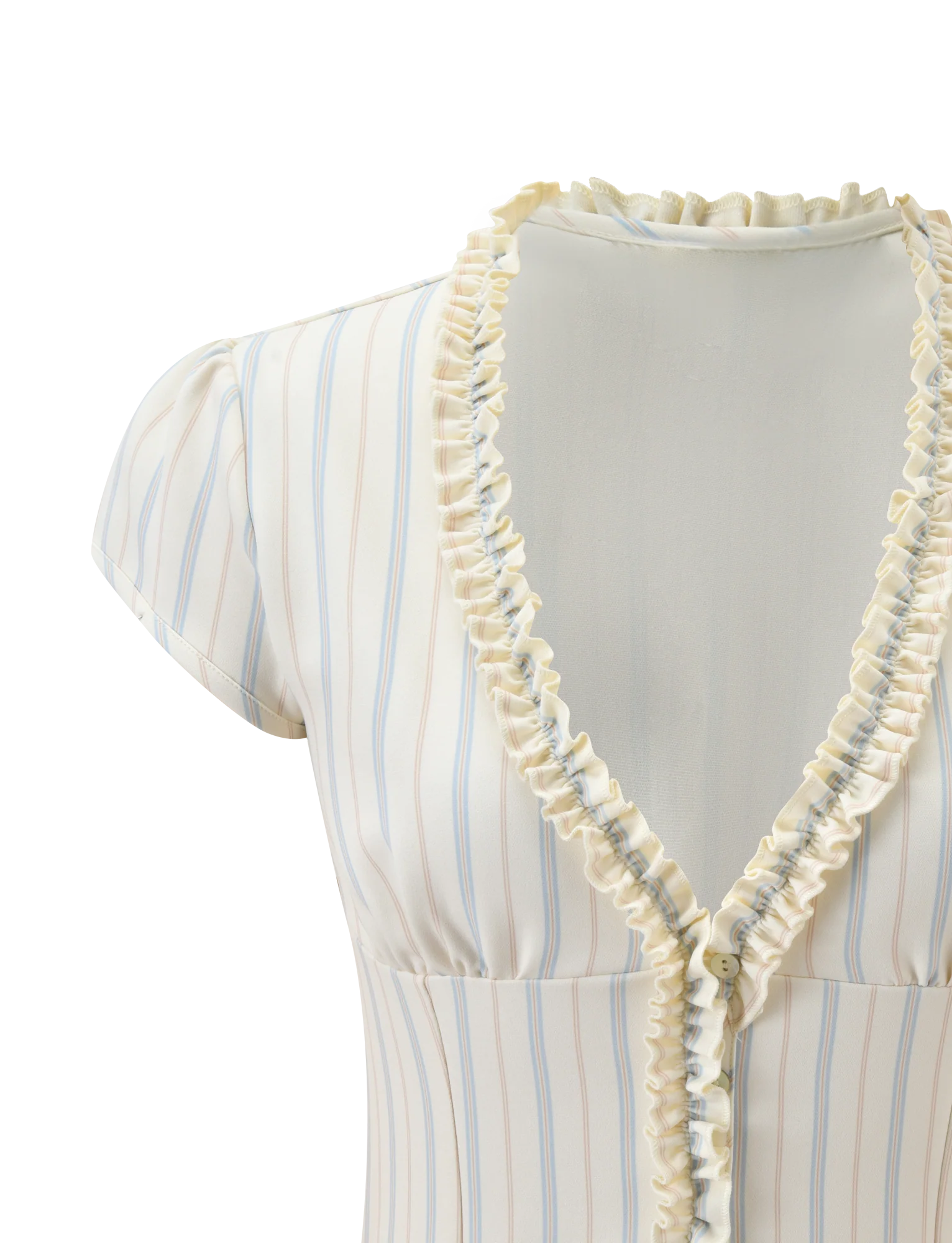 VALERIE RUFFLE TOP STRIPE