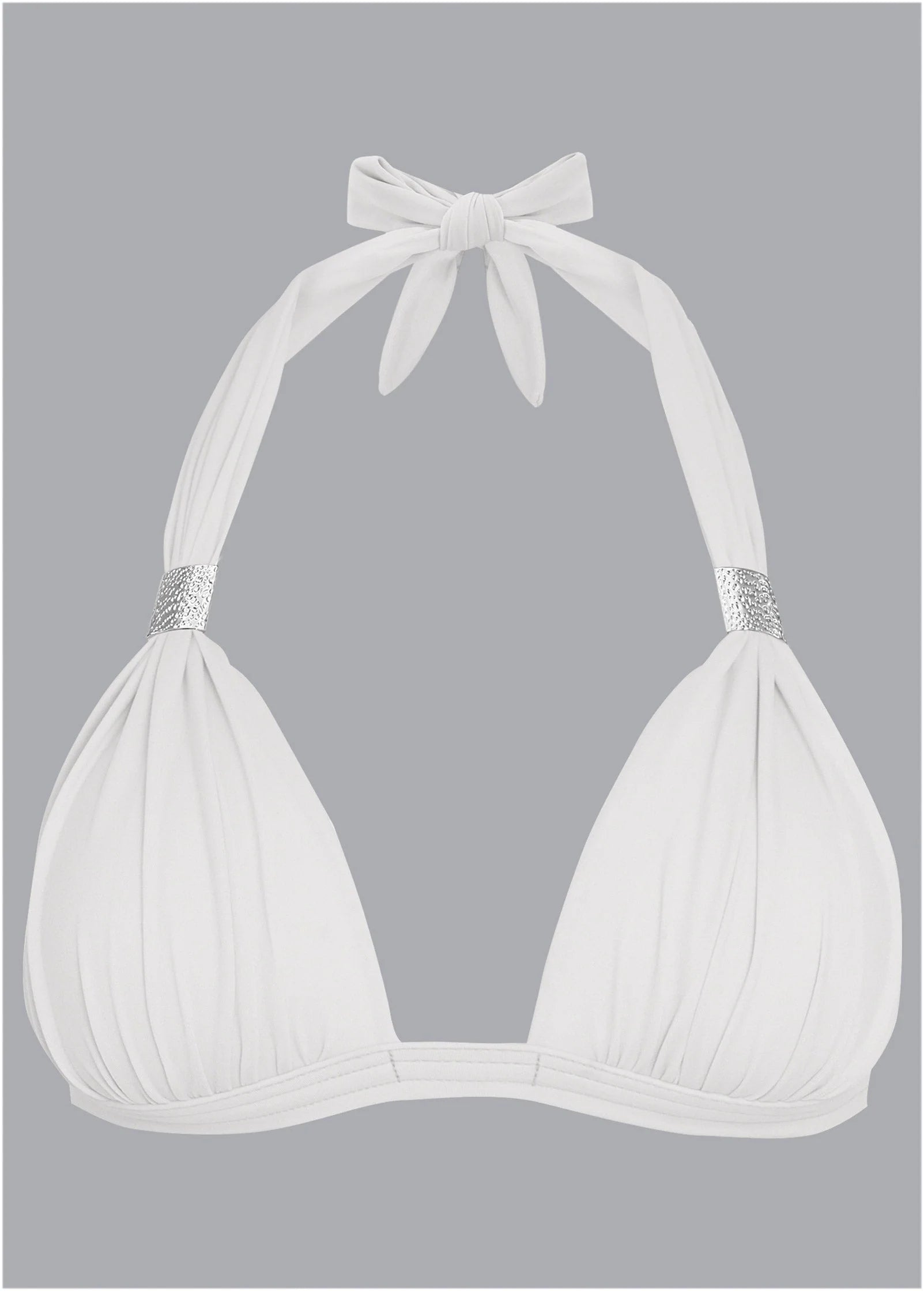 Goddess Push Up Halter Top Pearl White