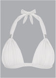 Goddess Push Up Halter Top Pearl White