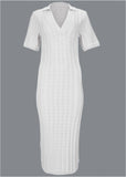 Pointelle Sweater Dress Cloud Dancer