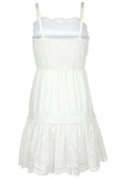 Spaghetti Strap Eyelet Mini White