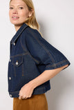 Short Sleeve Button Front Jacket