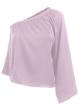 One Shoulder Top Lilac