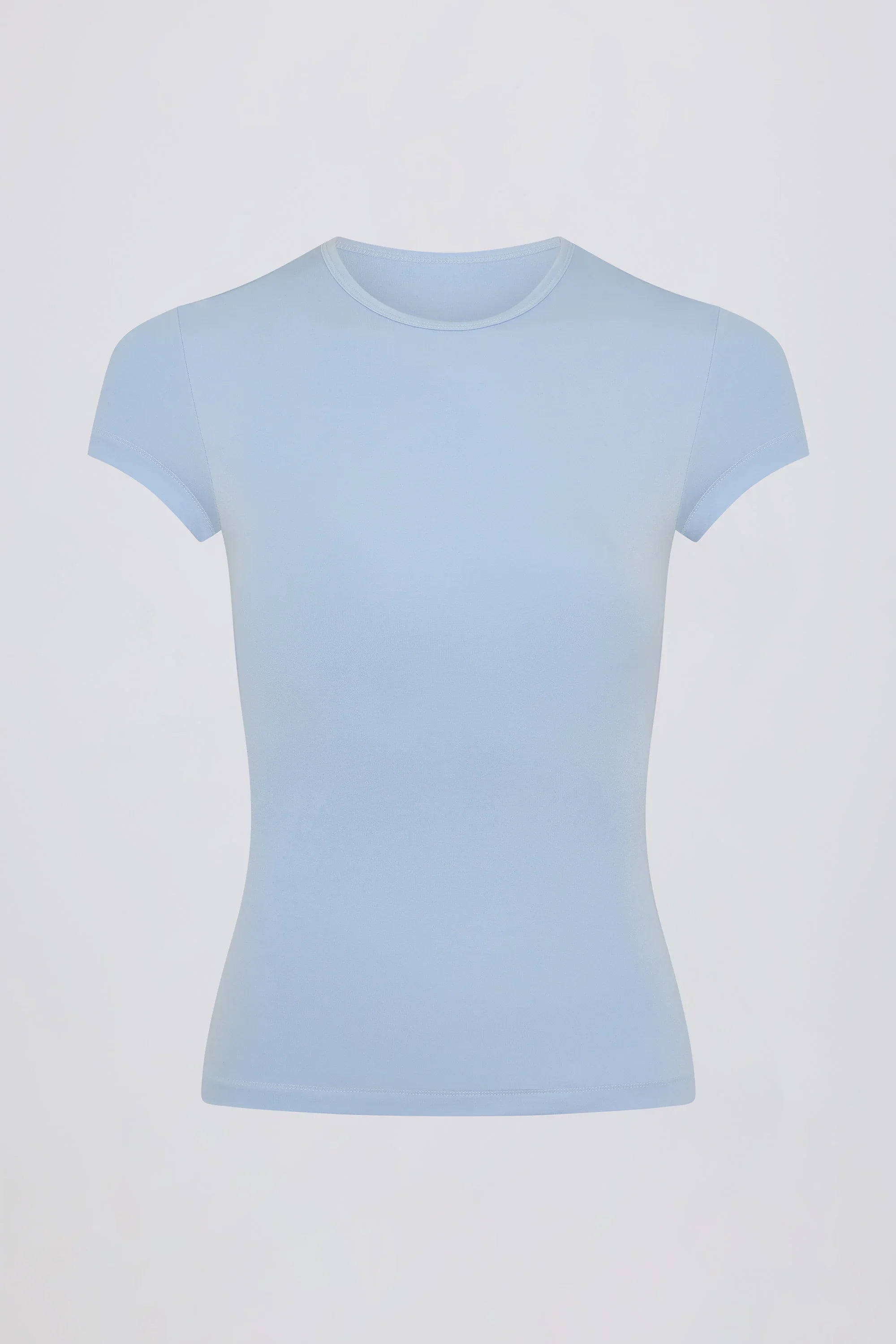 Cut Out Longline T Shirt in Sky