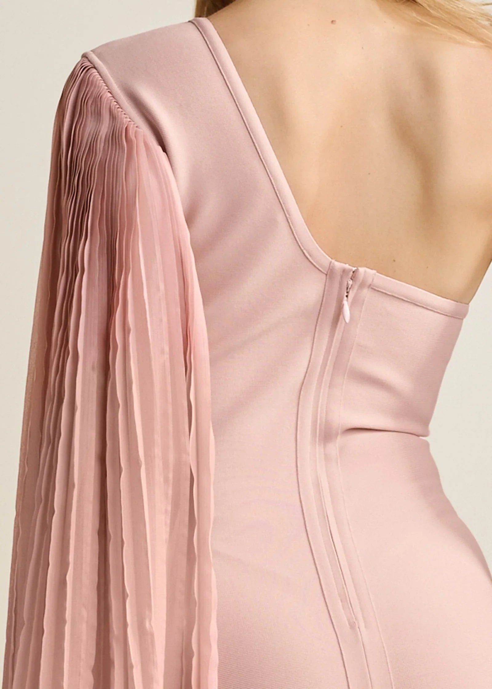 One Shoulder Bandage Dress Pink