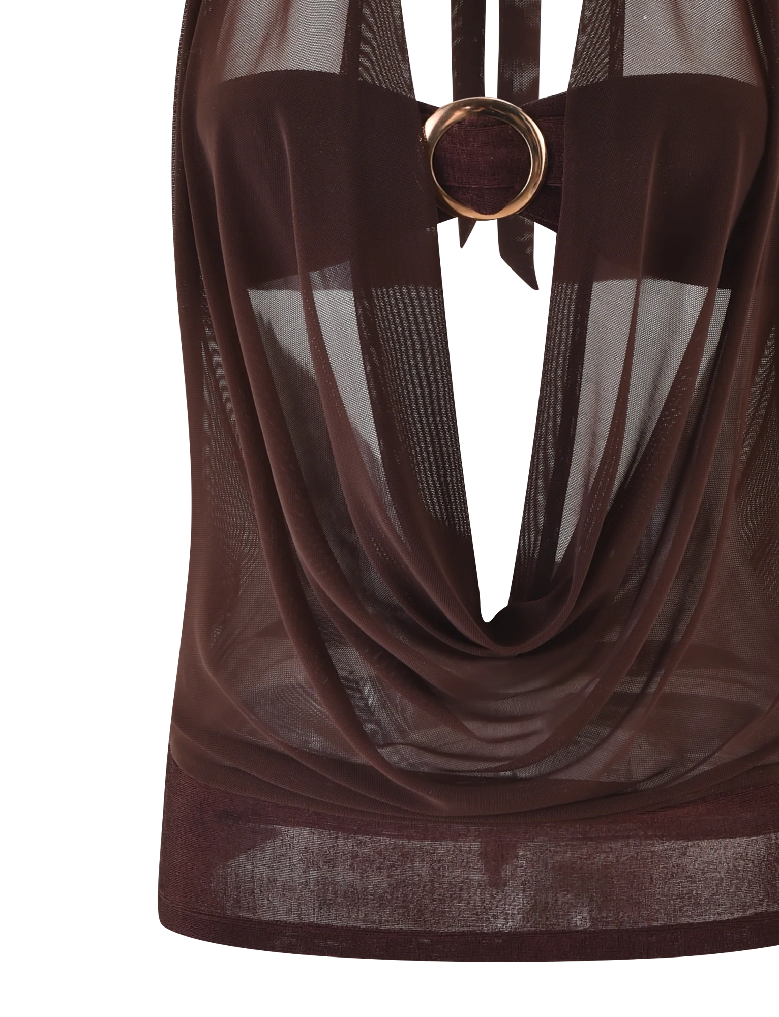 MAKENA TWO PIECE TOP BROWN CHOCOLATE