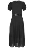 Belted Maxi Dress Jet Black