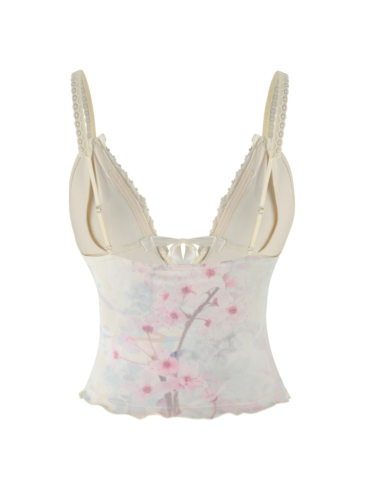 LONIE TOP NEUTRAL FLORAL WASHED CHERRY BLOSSOM