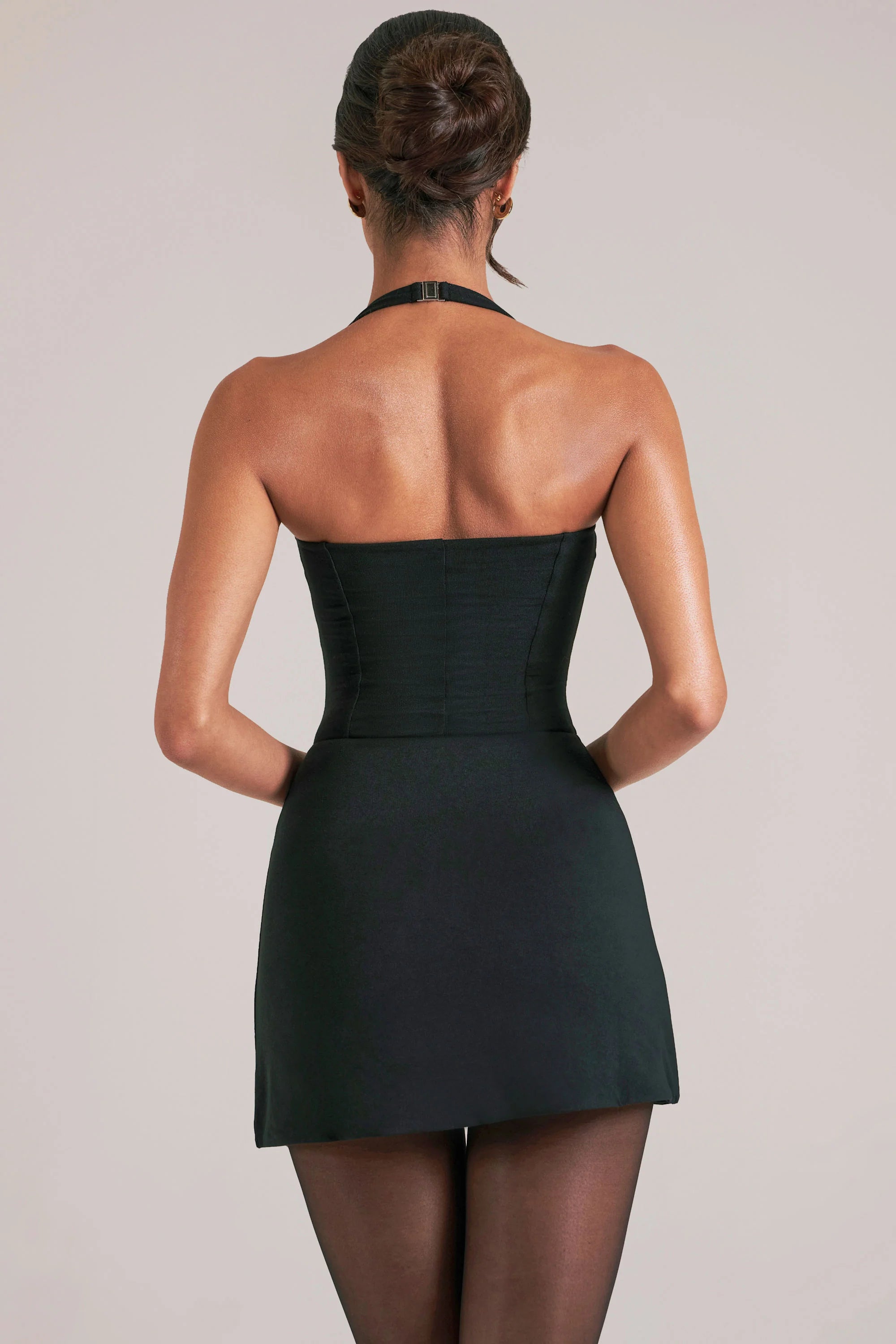 Longline Halterneck Top in Black