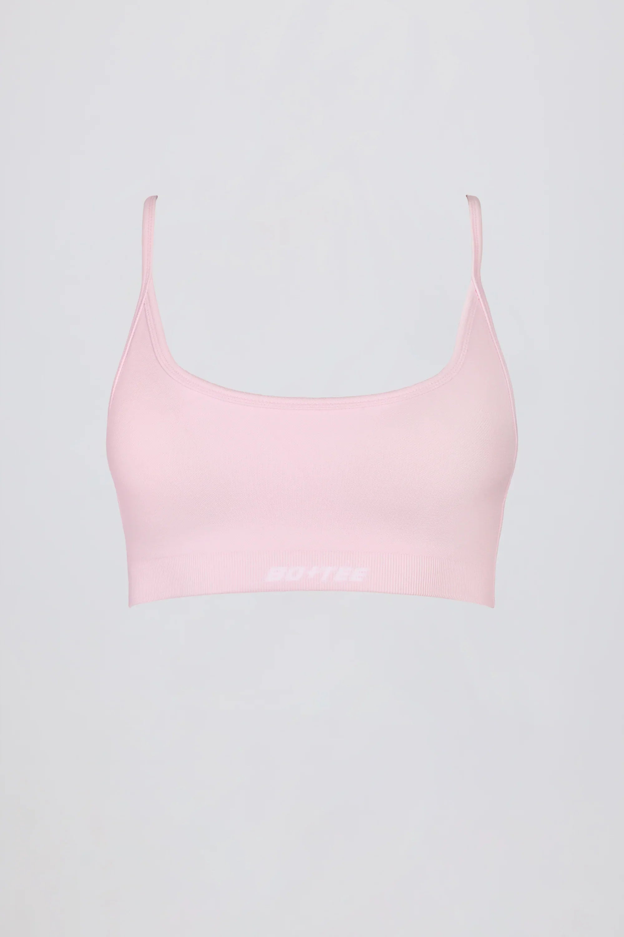 Super Sculpt Seamless Backless Sports Bra in Powder Pink