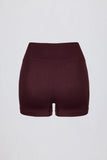Super Sculpt Seamless Mini Shorts in Burgundy