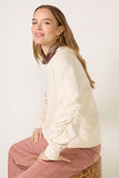 Shirred Sleeve Sweatshirt