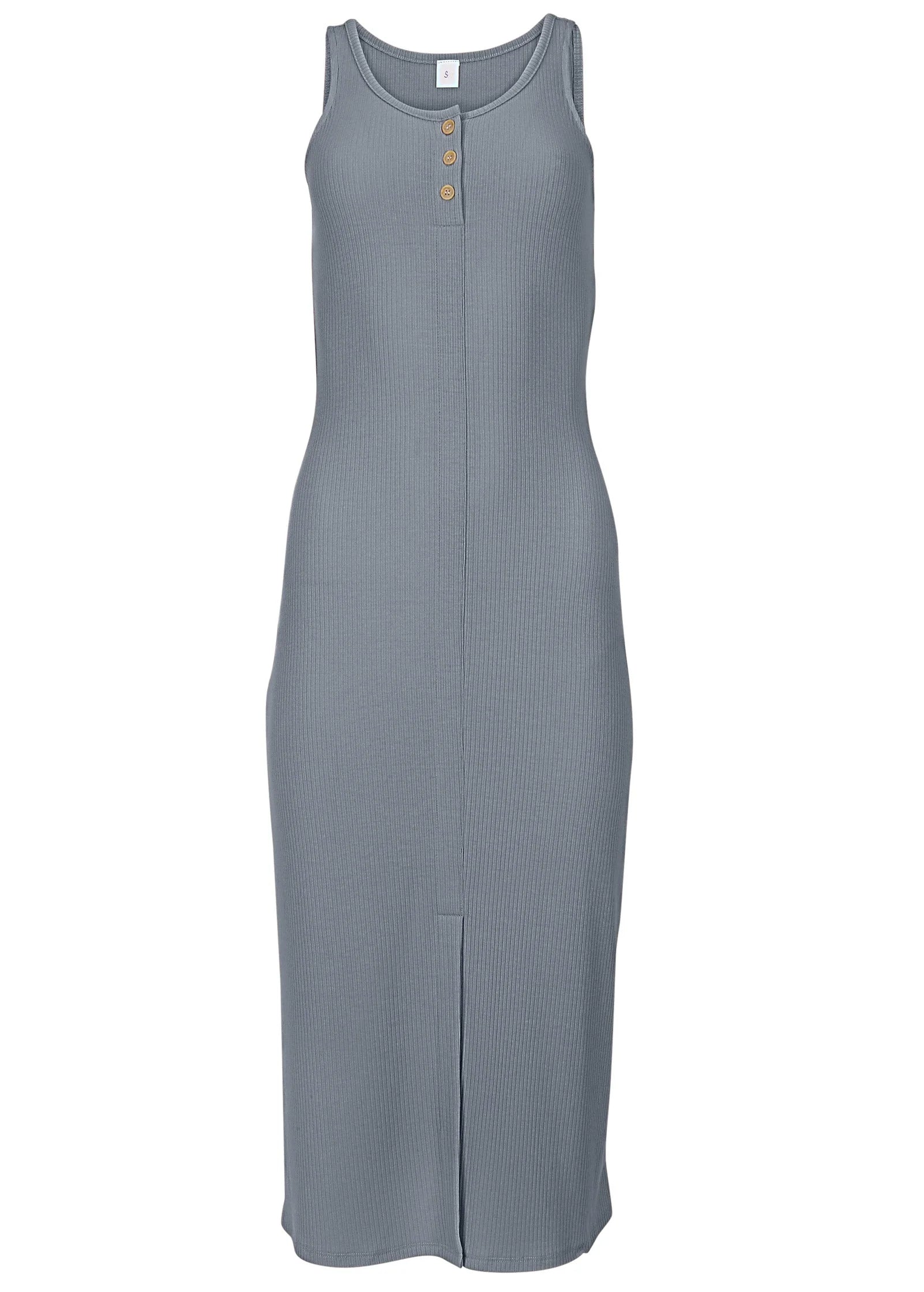 Henley Midi Dress Seafog