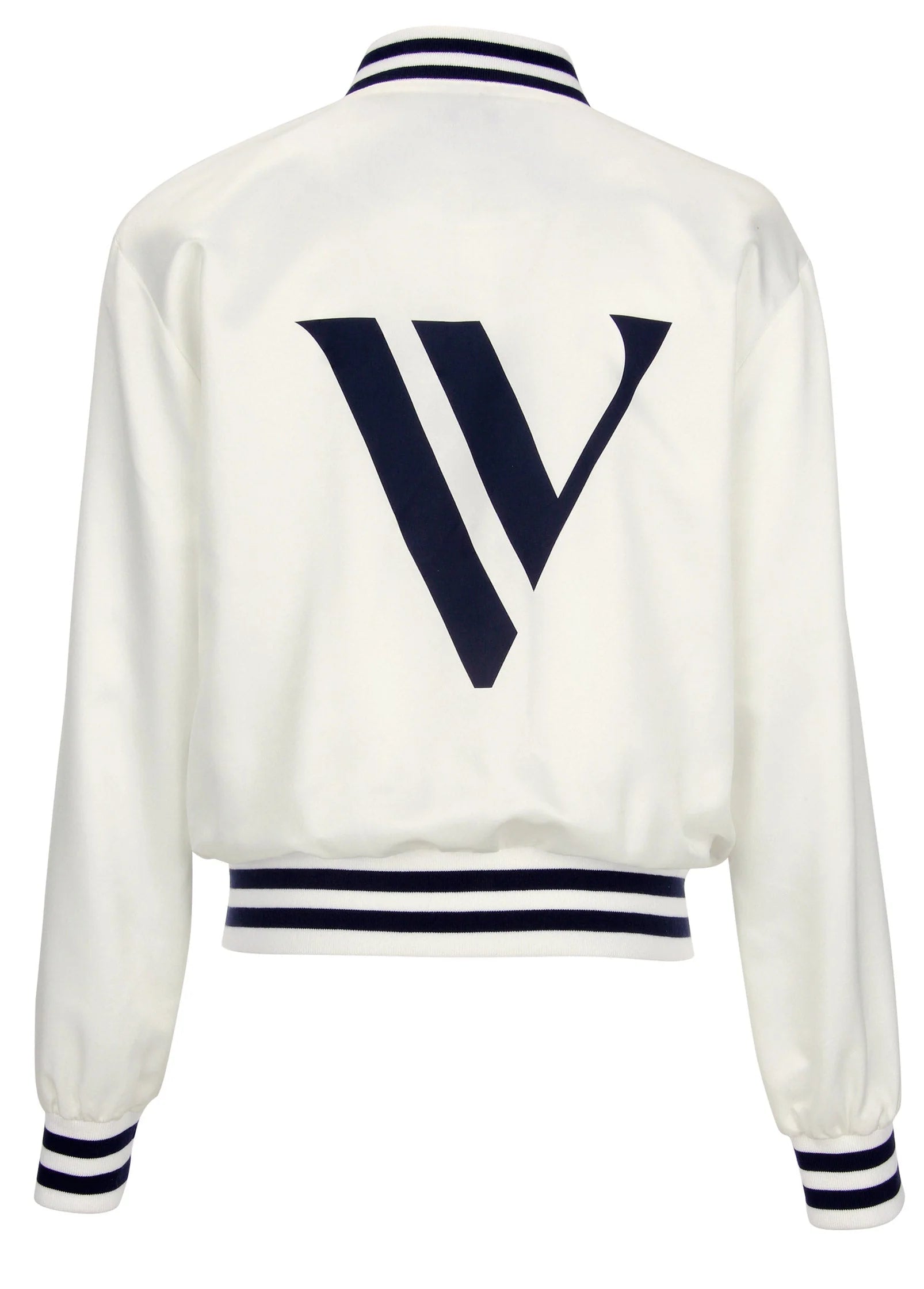 V Matte Satin Bomber Cloud Dancer