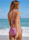 Sequin Tie Side Moderate Bottom Pink Multi
