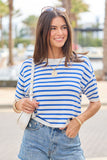 Beach Breeze Blue Striped Tee
