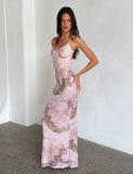 JULIANNA DRESS MULTI COLLAGE CRANES