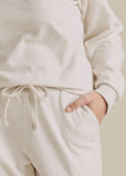 Knot Back Top And Pants Set Vanilla Heather