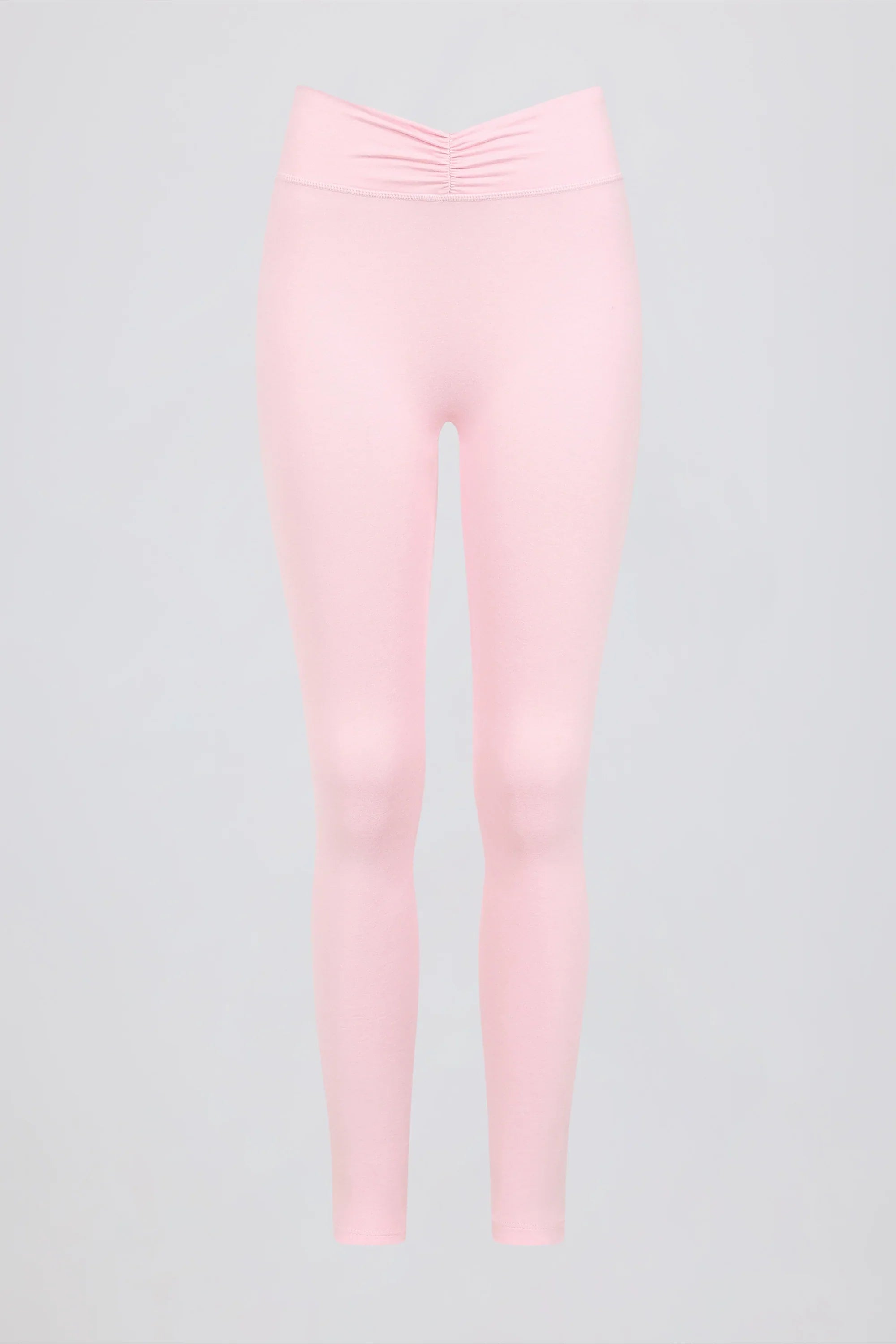 Brushed Jersey Ruched Mid Rise Leggings in Bloom