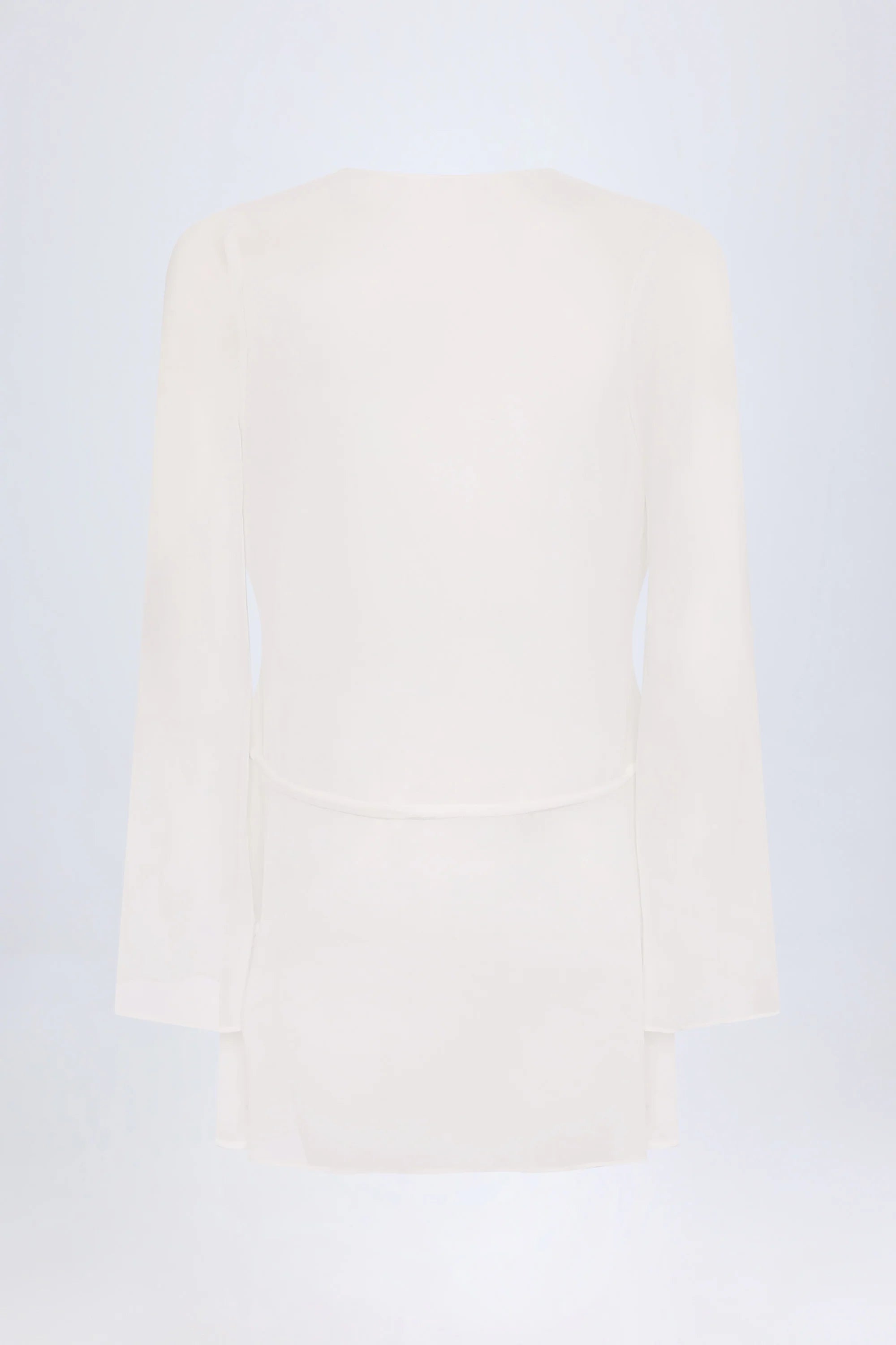 Cowl Neck Mini Dress in White