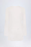 Cowl Neck Mini Dress in White