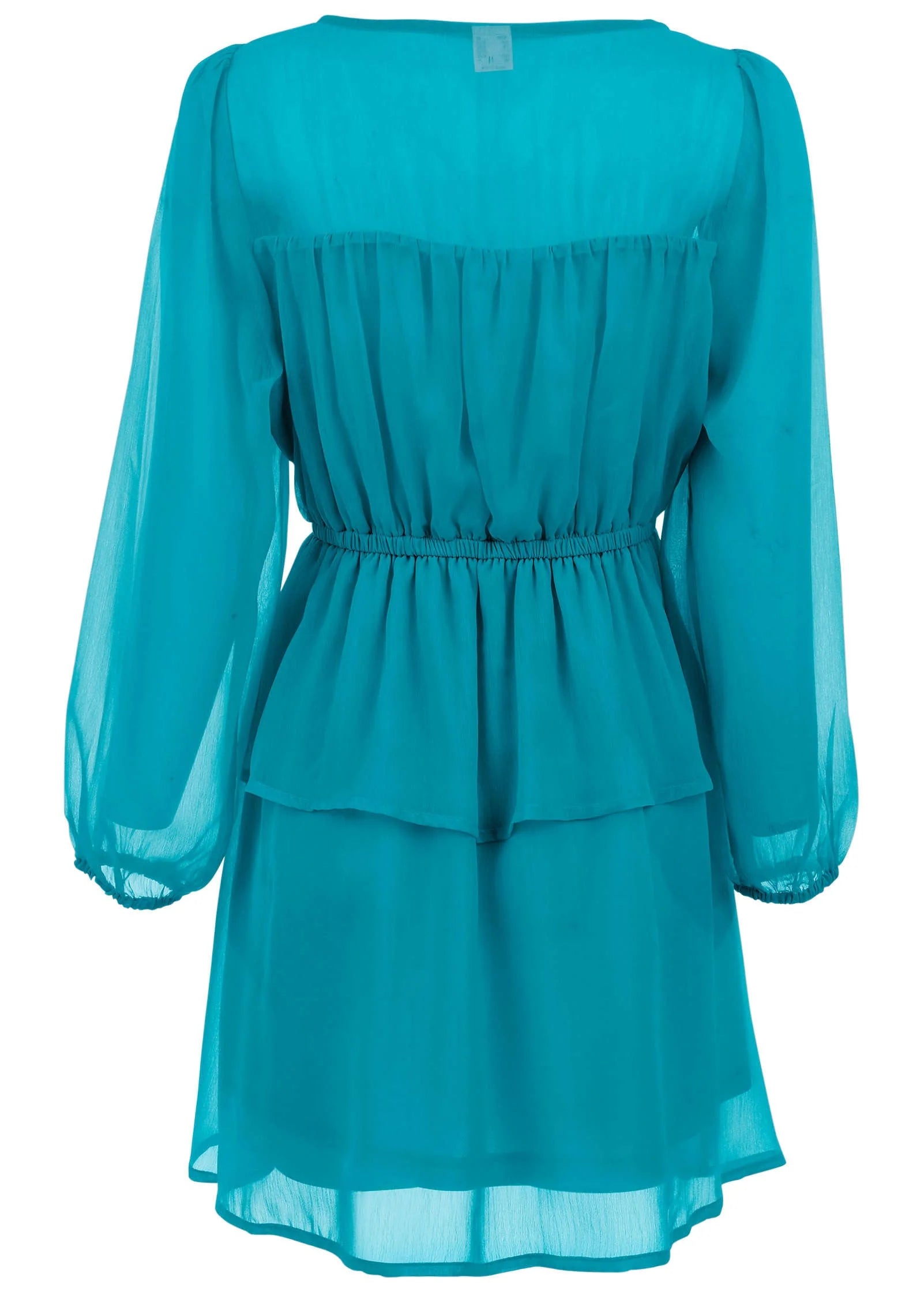 Sheer Beauty Mini Dress Teal