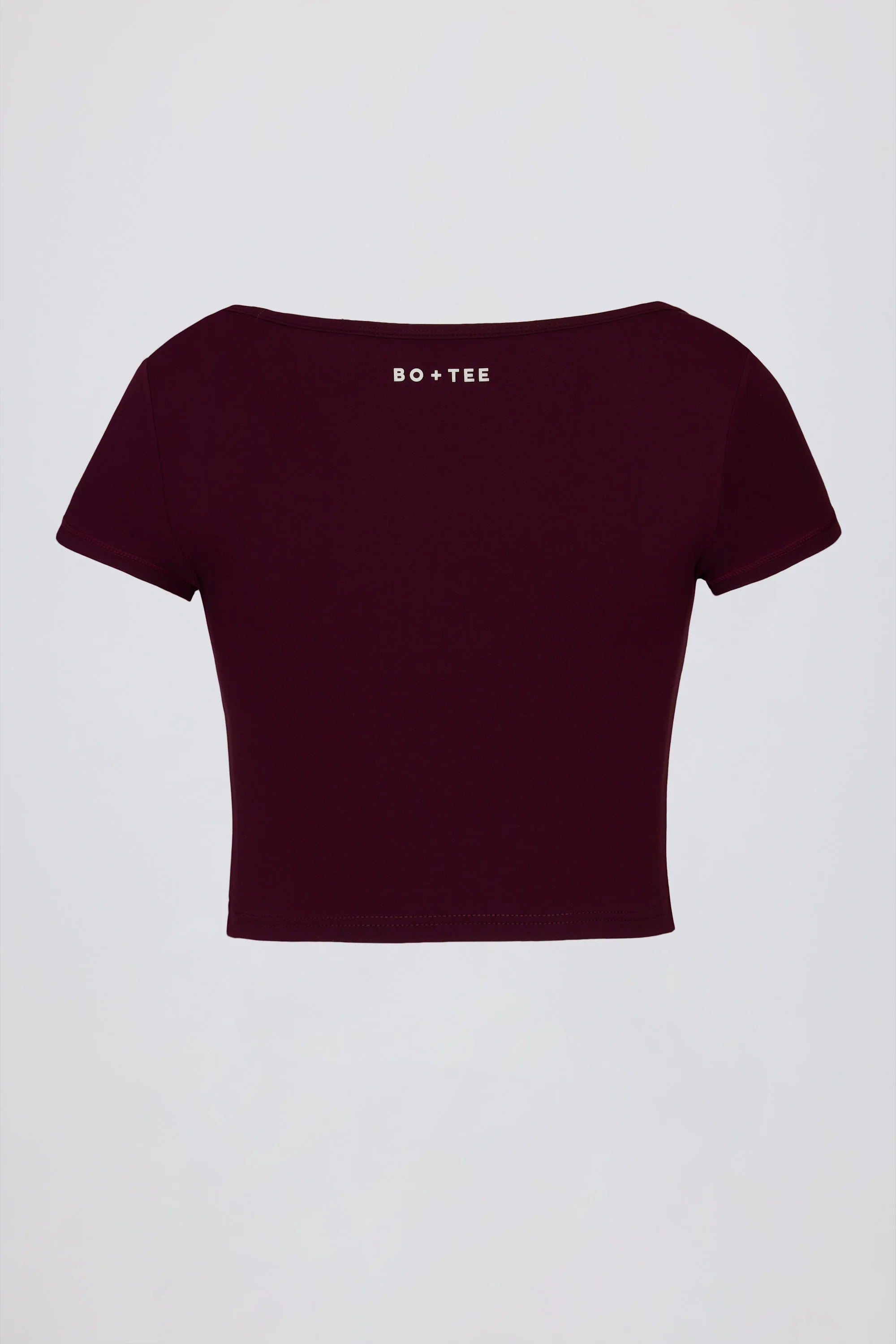 Soft Active Sweetheart Neck Crop Top in Burgundy