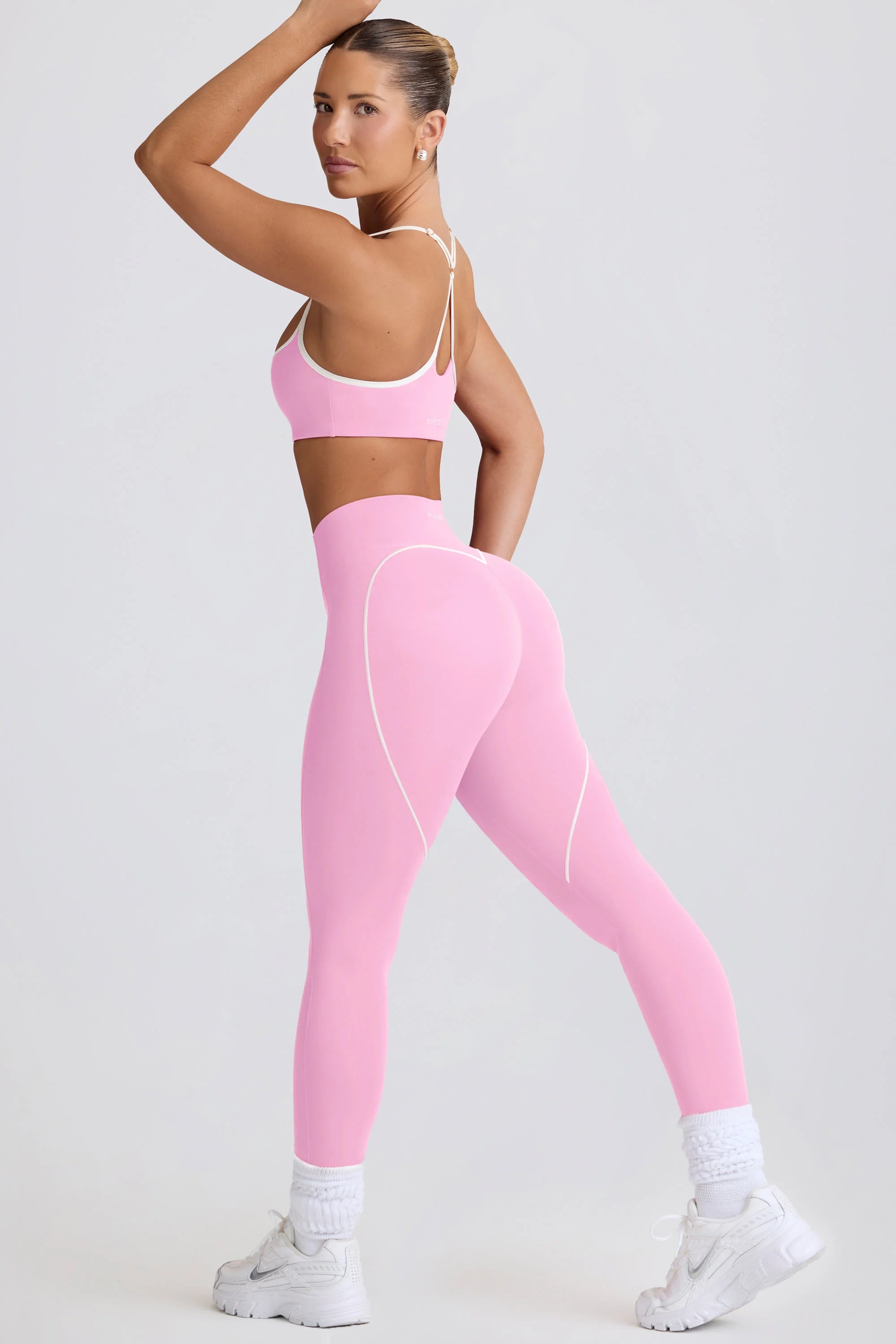 Soft Active Mid Rise Leggings in Baby Pink