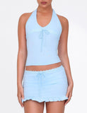 MELLIE HALTER TOP BLUE BABY BLUE