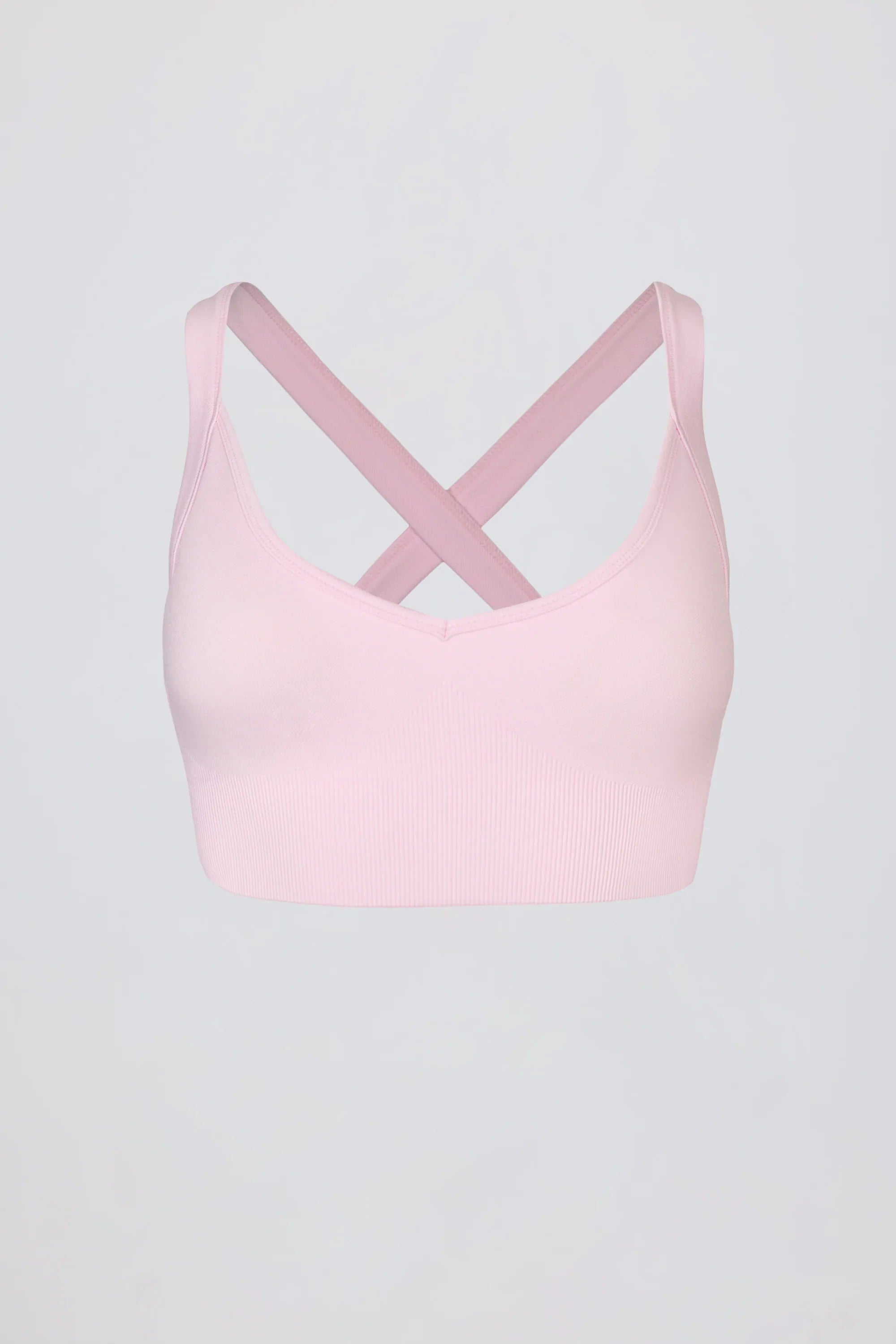 Super Sculpt Seamless Crossback Sports Bra in Soft Pink
