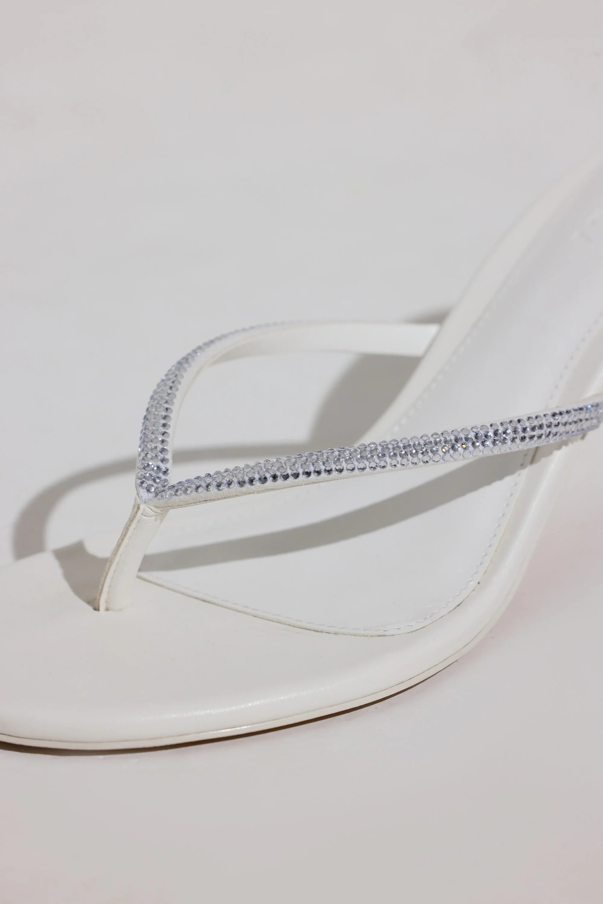 Heeled Sandal in White