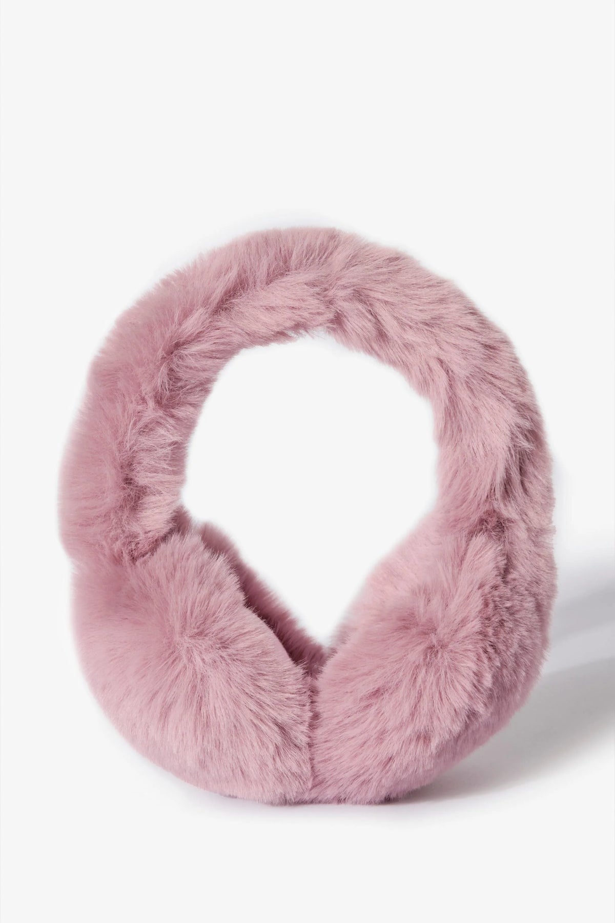 Faux Fur Earmuffs in Powder Pink