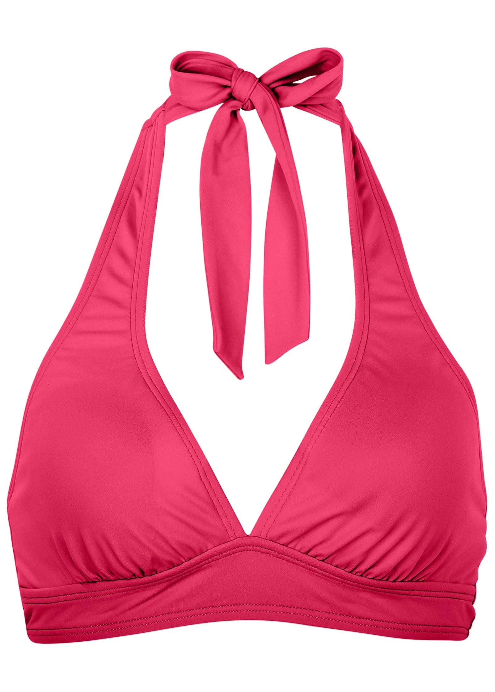 Anguilla Halter Bikini Top Raspberry