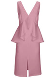 Peplum Ruffle Dress Polignac