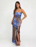 THEO MAXI DRESS MULTI LEOPARD