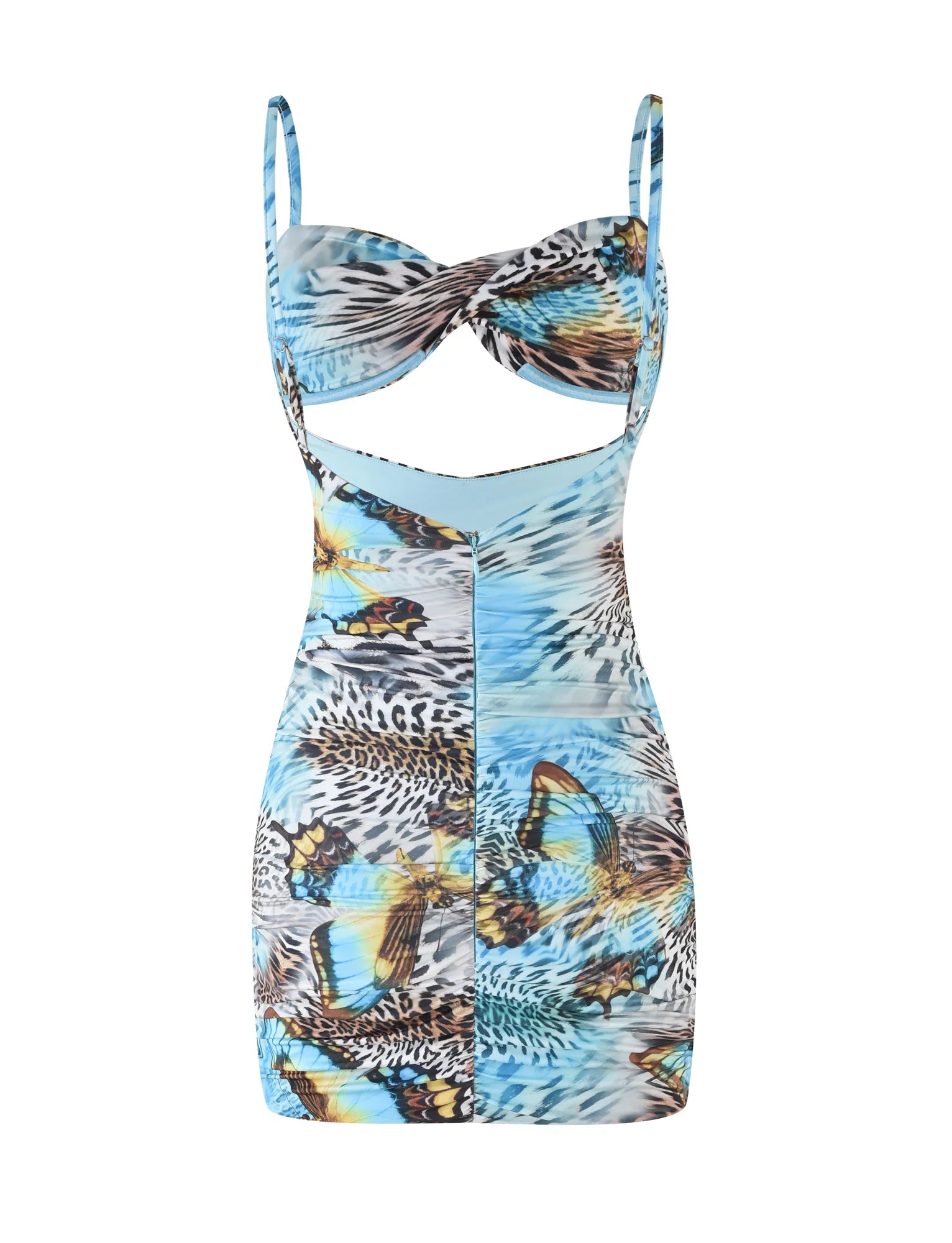 VERA MINI DRESS MULTI ANIMAL BUTTERFLY ANIMAL