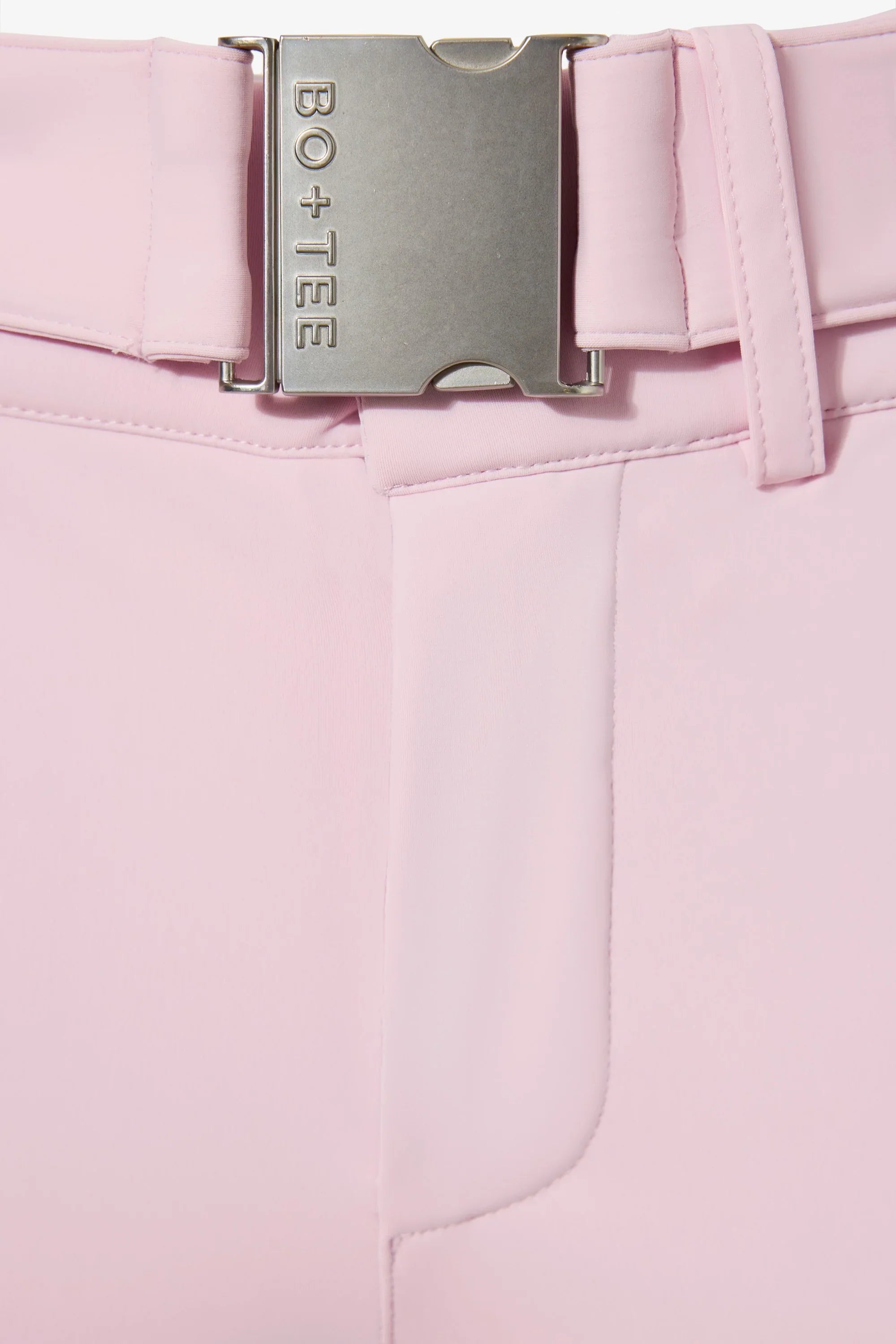 Waterproof Belted Ski Salopettes in Powder Pink
