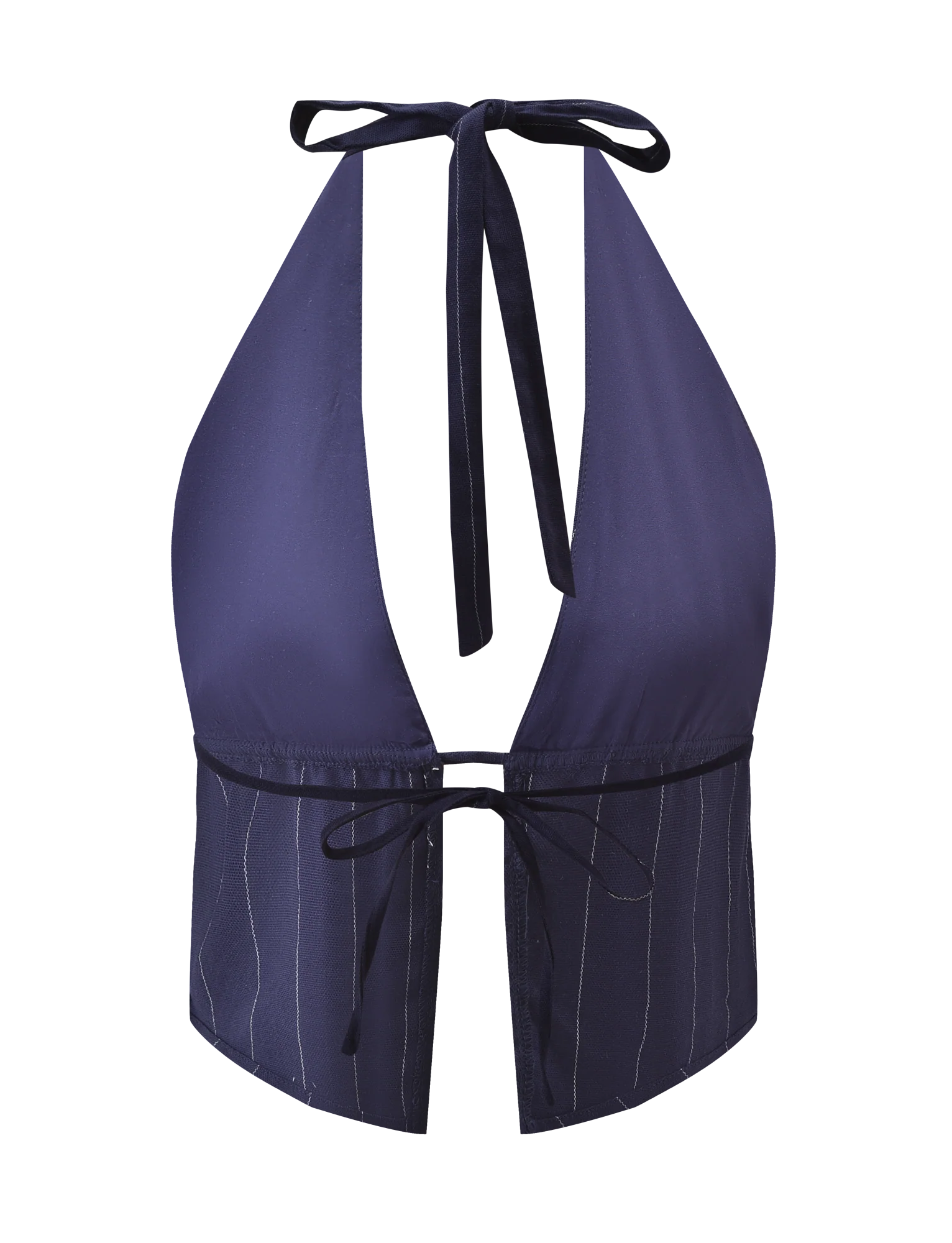 LAINEY TOP NAVY PINSTRIPE