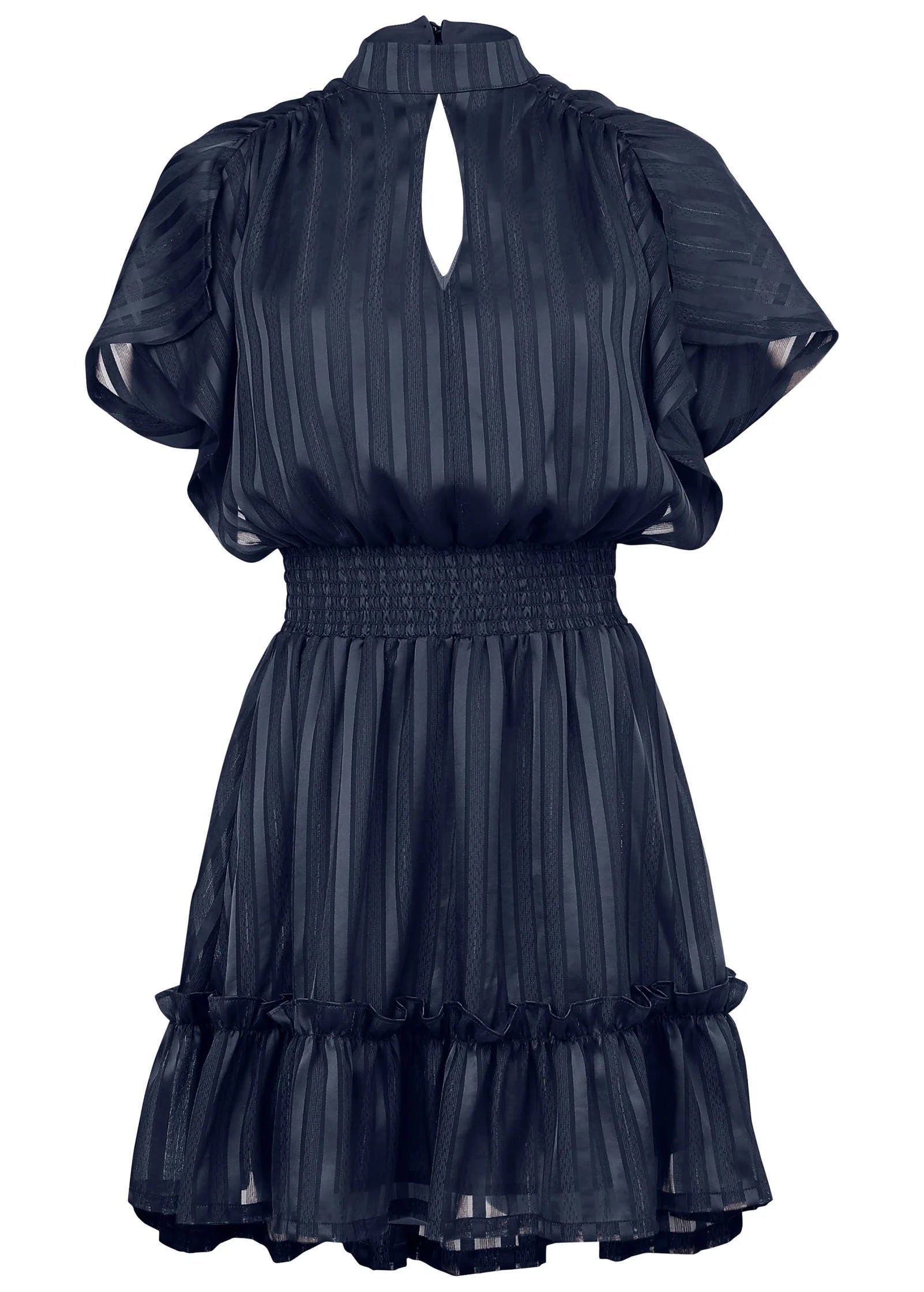 High Neck Mini Dress Navy